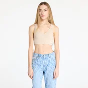 Calvin Klein Jeans Washed Woven Label Top Beige L