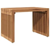 Vidaxl Vrtna stranska miza Rjava 50 x 32,5 x 35 cm Trden tikov les