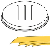 Hendi Konica za papardelle testenine, široki trakovi, 5 lukenj, 16x1 mm, MPF2,5/4 - 229385