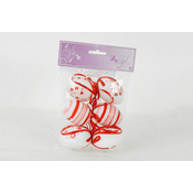 eoshop Plastična jajca 6cm, cena za 1 vrečka (6 kosov), rdeče in belo VEL810214