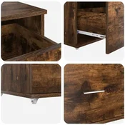 Vidaxl Predalna omara s kolesom Dimljeni oreh 55 x 45 x 31 cm