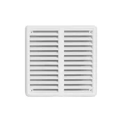 HACO Prezračevalna rešetka Ventilation grille - adjustable cover with mesh VM, 175 x 175 mm KS, white 0309