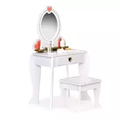ECO TOYS Veliki sto za šminkanje za decu Beli