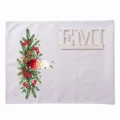 Damast prt Winter Cranberry 35x180 cm EMI