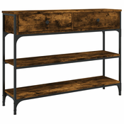 MAISON CHIC konzolna miza - miza ob steni dimljen hrast 100x25x75 cm inženirski les, (21786202)