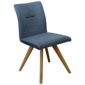Linea Natura STOL, les, tekstil modra, barve hrasta, temno modra