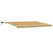 Vidaxl Vlečna tenda večbarvno 450 x 350 cm Tkanina in aluminij