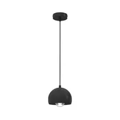 Luster na sajli SOOL 1xE27/15W/230V, precnik 15 cm, crna