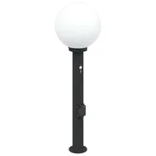 Vidaxl Stebriček s senzorjem in vtičnico 80 cm črne barve IP44