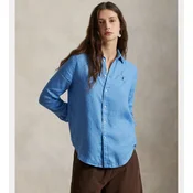 Polo Ralph Lauren za ženske. 211970730510 Lanena srajca Classic Fit modra (S), Priložnostno, Dolg rokav