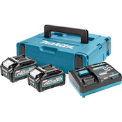 MAKITA Li-ion XGT 40V komplet 2 kos BL4040+1 kos DC40RA+1 kos Makpac 191J97-1