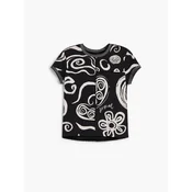 Desigual Majica črna / off-bela