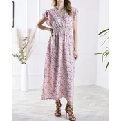 Resti Pink womens floral midi dress - Clothing