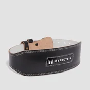 Usnjeni pas za dvigovanje uteži Myprotein – črna - Medium (27-36 Inch)