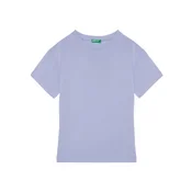 Otroška bombažna kratka majica United Colors of Benetton vijolična barva, 3I1XC10P7