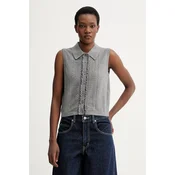Prsluk Levis SUPER SOFT MINI RUFFLE VEST
