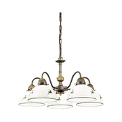 Kolarz 731.85.100 - Luster na lancu NONNA 5xE27/75W/230V jelenasta zelena