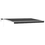 Rucni okvir tende s LED-ima Bijela, Siva, Antracit 5 x 3 m