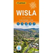 Compass Visla 1:25.000. Plastificiran turistični zemljevid / načrt mesta. Objavljeno 2024. Kompas