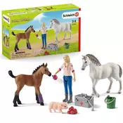 Schleich Veterinarka sa kobilom i ždrebetom 42486
