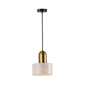 Luster na sajli MARBLE 1xE27/60W/230V zlatna/bela/mramorni dekor