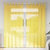 Voile zavjese s petljama 2 kom žute 140x225 cm