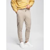 Ombre Mens structured knit sweatpants - light beige