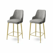 HANAH HOME Set 2 barske stolice Enox Grey Gold