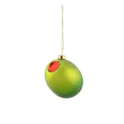 Steklen okrasek za jelko 7 cm Olive – Sass & Belle