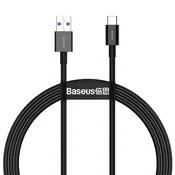 BASEUS Baseus kabel za hitro polnjenje USB-A na USB-C, 66 W, 1 m - črn