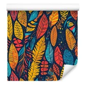 Boho zlata in mornarsko modra tapeta za dnevno sobo in spalnico 50x1000 cm