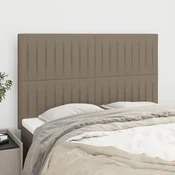 Uzglavlje boje taupe 144x5x118/128 cm tkanina