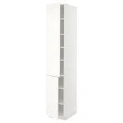 METOD Visoki element s policama/2 vrata, bela/Vallstena bela, 40x60x220 cm