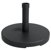OUTSUNNY Podstavek za vrtni senčnik iz HDPE in cementa, podstavek za okrogli senčnik z vgrajeno ročico, nosilec za senčnike s palicami O24-38mm, za zunanjost in patio, teža 15kg, črna