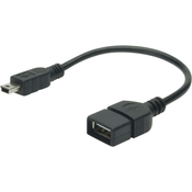 Digitus USB 2.0 adapter [1x USB 2.0 vtič Mini-B - 1x USB 2.0 vtičnica A] črna Digitus