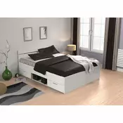 eoshop Multifunkcijska postelja MICHIGAN 140x200, biserno bela, z predali za shranjevanje