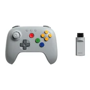 Brezžični krmilnik 8BitDo 64 2,4G - siv (PC)