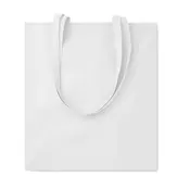 Bela bombažna torba 38 x 42 cm - long strap 38 x 42 cm