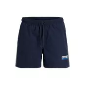 JACK & JONES Kratke kopalne hlače JPSTMAUI SUNRISE  mornarska / svetlo modra / bela