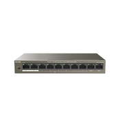 Tenda TEF1110P-8-63W mrežni prekidac Neupravljano Fast Ethernet (10/100) Podrška za napajanje putem Etherneta (PoE) Crno
