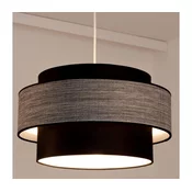 Luster na sajli GRACE 1xE27/60W/230V, precnika 40 cm, crna/siva