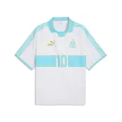 PUMA Olympique de Marseille KING Retro Jersey Men, Football, White/Aqua, L