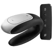 Vibrator za pare Satisfyer Double Fun, črn