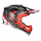 Motokros čelada ACERBIS Linear, siva/rdeča