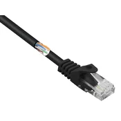 Renkforce Renkforce RF-5043848 RJ45 omrežni kabel\, Patch kabel CAT 5e U/UTP 5.00 m črna z zaščitnim zapornim zatičem 1 kos, (20418628)