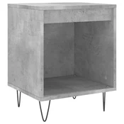 Vidaxl Nočna omarica betonsko siva 40x35x50 cm inženirski les
