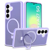 GS Ovitek Dim za Samsung Galaxy A27 5G, mat ovitek s stojalom, za MagSafe, vijoličen okvir