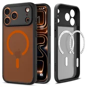 Spigen OVITEK SPIGEN ZA IPHONE 17 PRO MAX ULTRA HYBRID MAGSAFE FROST ČRNO-ORANŽEN
