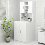 vidaXL omara za pralni stroj bela 70,5×25,5×90 cm