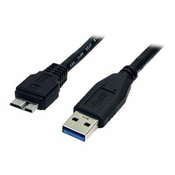StarTech.com 0.5m (1.5ft) Black SuperSpeed USB 3.0 Cable A to Micro B - USB 3.0 Micro B Cable - 1x USB 3 A (M), 1x USB 3 Micro B (M) 50cm (USB3AUB50CMB) - USB cable - Micro-USB Typ